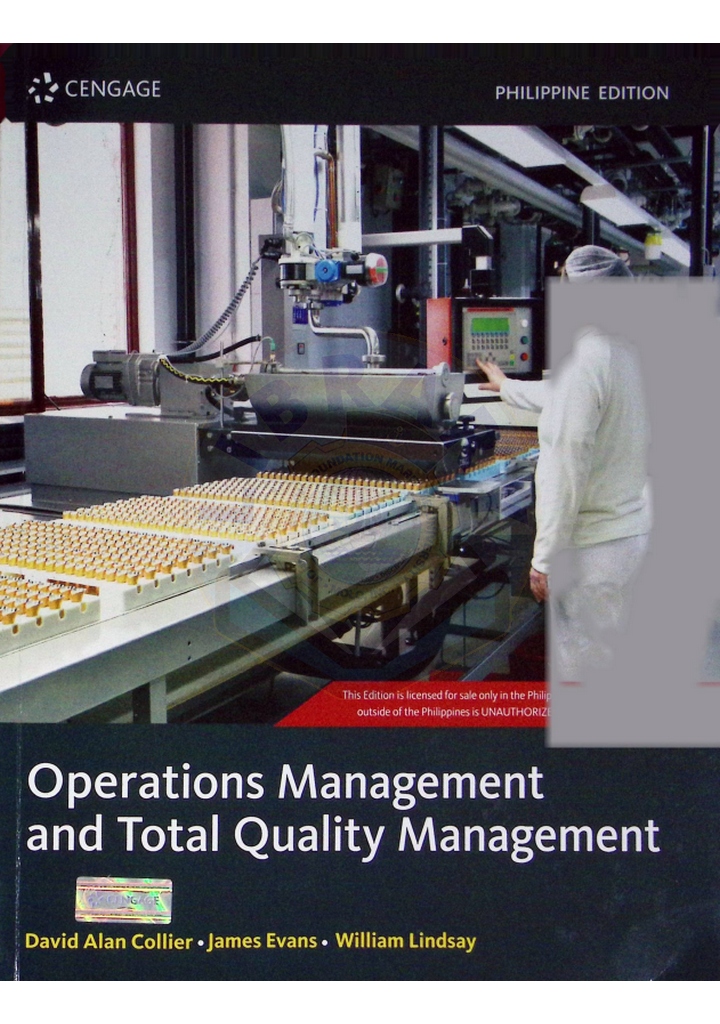 Operations management and total quality management by Collier, et al. 2020